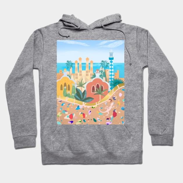 Barcelona city, Spain Hoodie by Petras